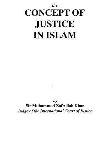The Concept of Justice in Islam