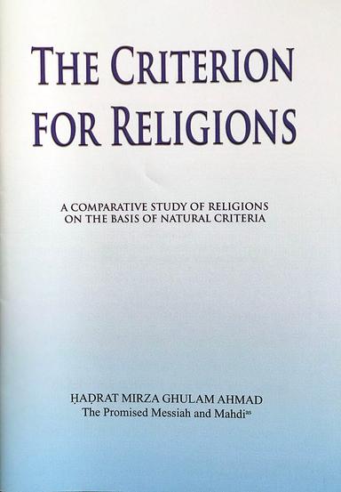 The Criterion for Religions
