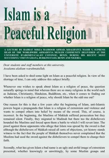 Islam - Peaceful Religion