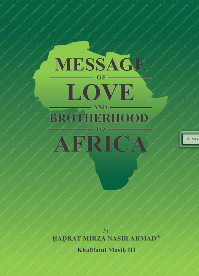 Message of Love and Brotherhood to Africa