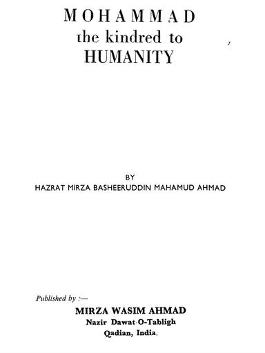 Muhammad the kindred to Humanity