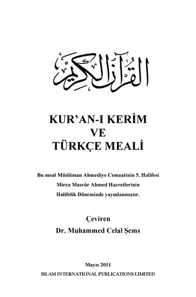 The Holy Quran - Turkish